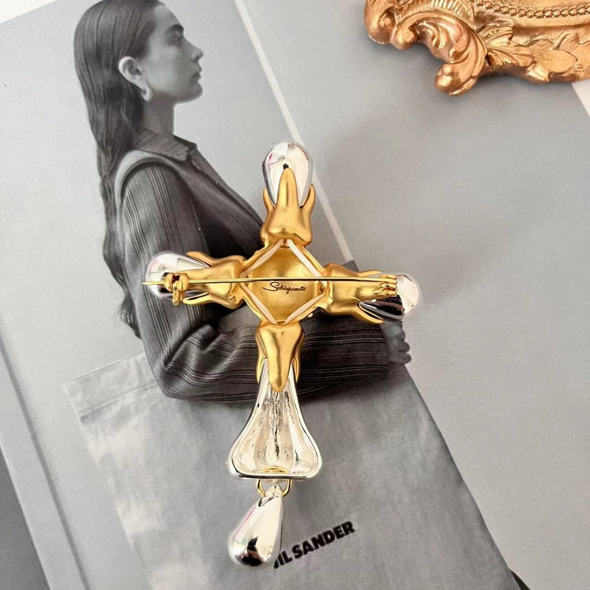 Statement Earring & Brooch Set in Premium Copper | ULZZANG BELLA