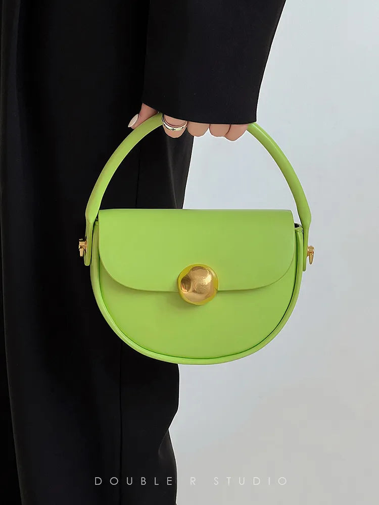 Eleganza chic: borsa a tracolla rotonda di lusso per la dea moderna | ULZZANG BELLA
