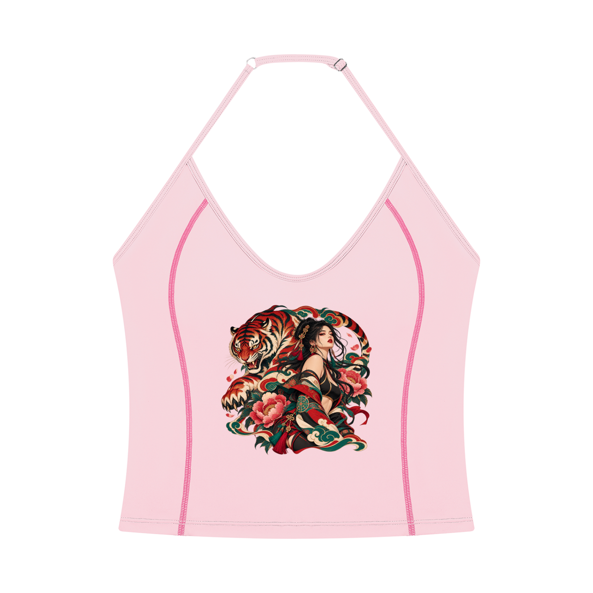 Sora Sculpt Halter Neck Cropped Yoga Tank Top | ULZZANG BELLA