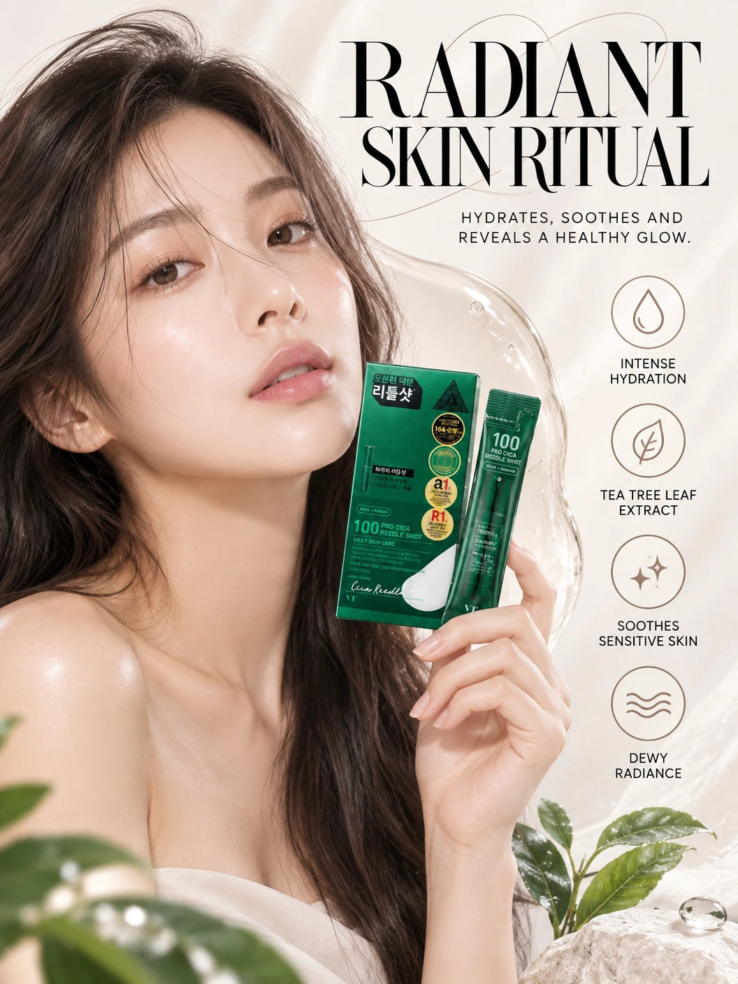 100 PRO CICA Reedle shot 10ea | VT Cosmetics | VT Cosmetics Pro CICA Reedle Shot Serum, Artisanal Luxury