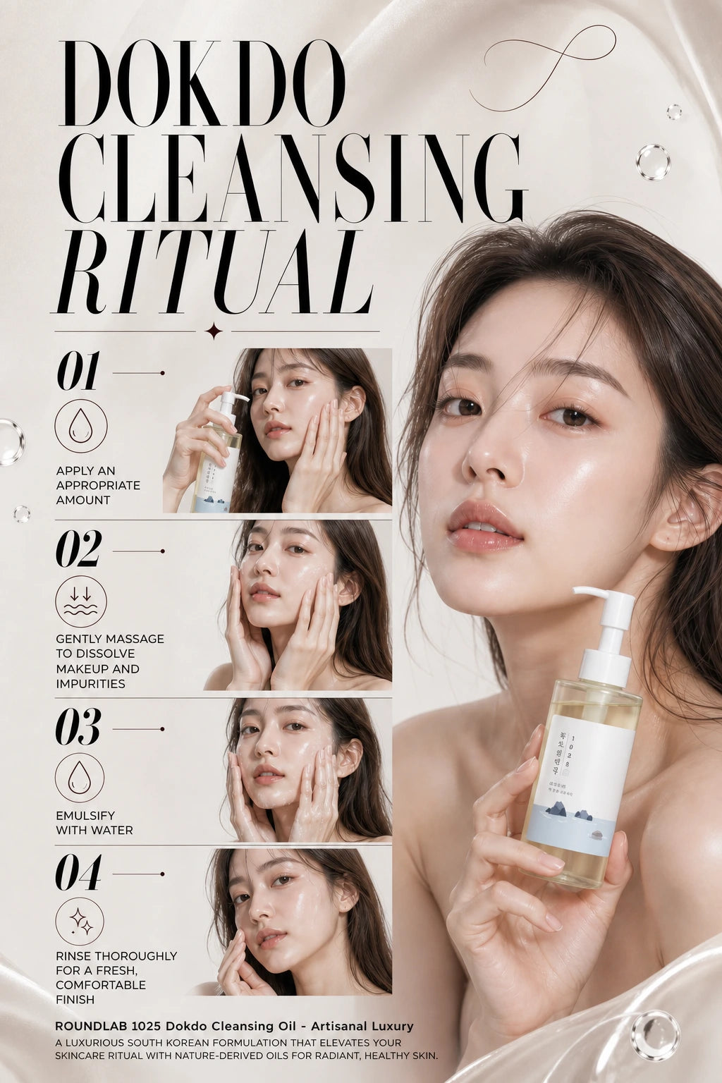 1025 Dokdo Cleansing oil 200ml | ROUNDLAB | ROUNDLAB 1025 Dokdo Cleansing Oil - Artisanal Luxury Cleanser