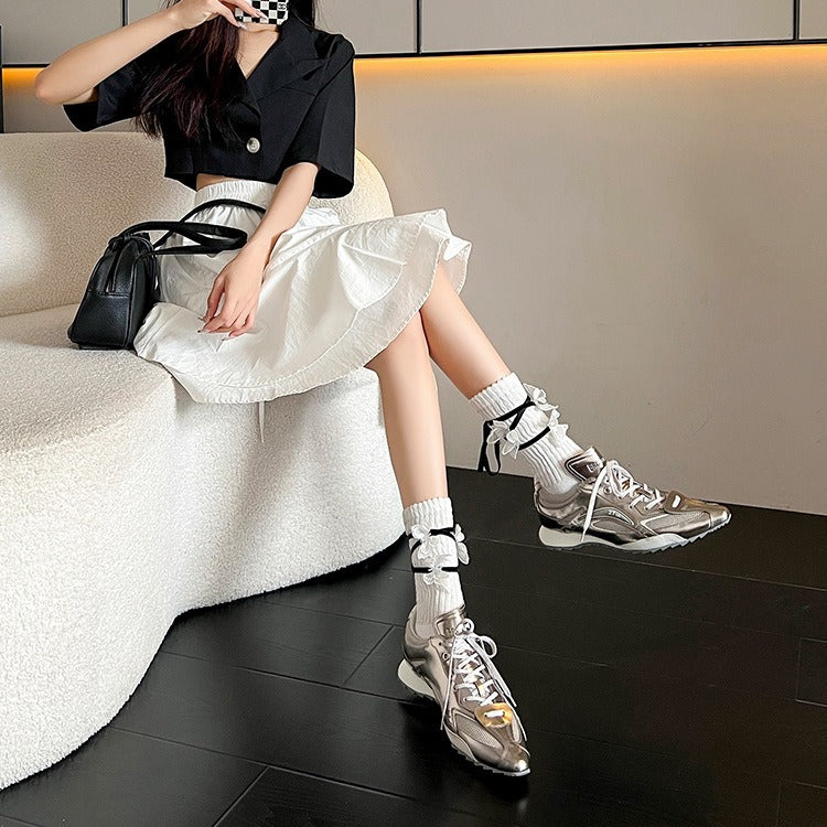 Asymmetric Tongue Thick Sole Women's Boxing Shoes | ULZZANG BELLA