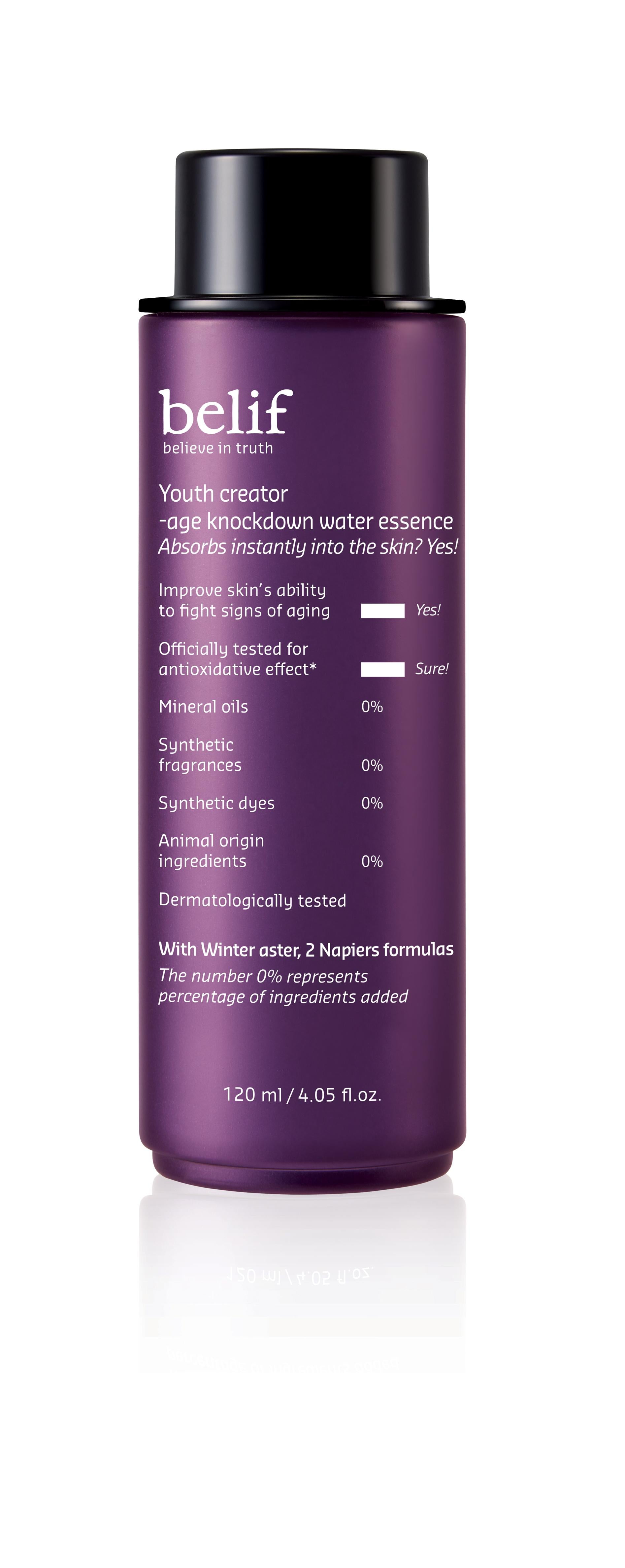 Youth Creator Age Knockdown Water Essence: un elisir trasformativo per una pelle radiosa (120 ml) | belif