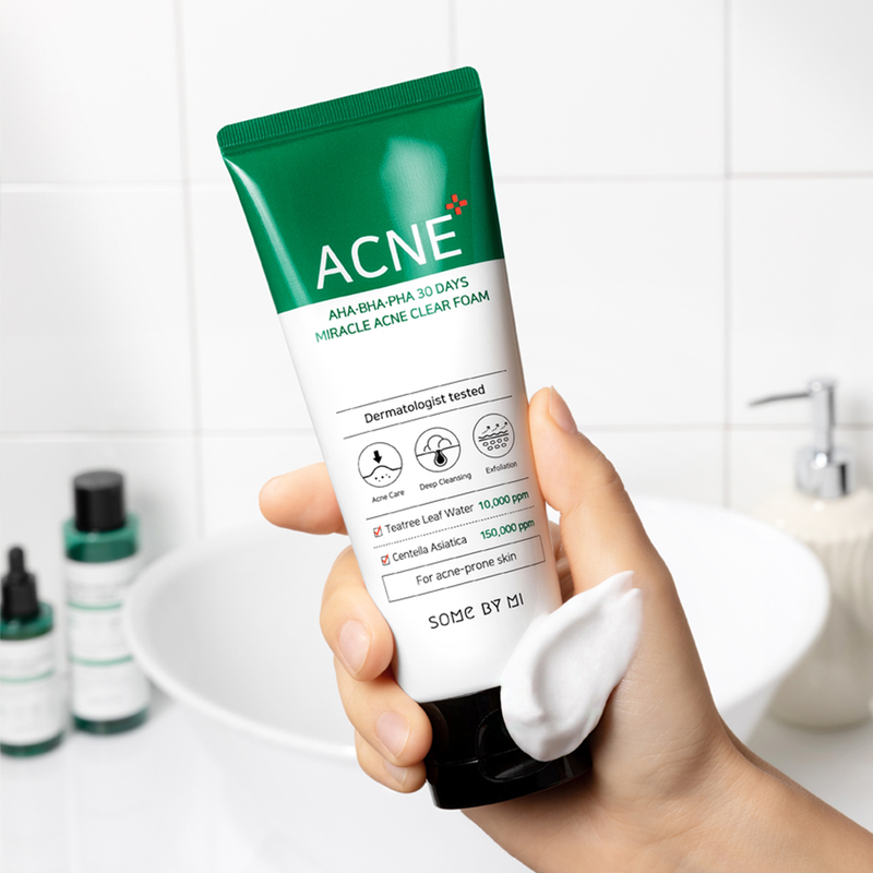 AHA-BHA-PHA 30 Days Miracle Acne Clear Foam 100ml | SOME BY MI