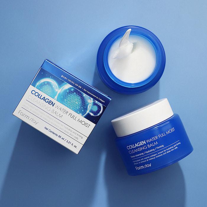 Indulge in the Farmstay Collagen Water Full Moist Cleansing Balm, a South Korean masterpiece that elevates your skincare ritual with luxurious hydration and exquisite botanical extracts.