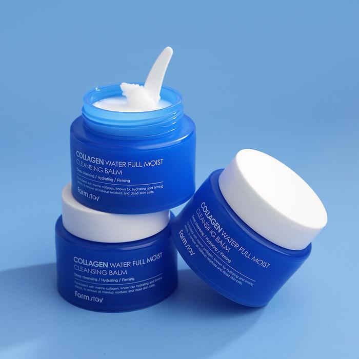 Indulge in the luxurious Farmstay Collagen Water Full Moist Cleansing Balm, expertly crafted in South Korea to elevate your skincare ritual with nourishing hydration and timeless elegance.