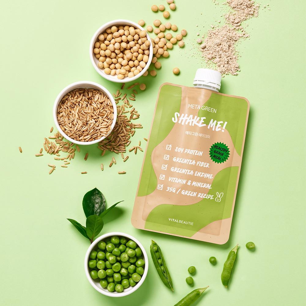 Meta Green Shake Me: la tua lussuosa indulgenza nutrizionale (35 g x 7 pezzi) | Vital Beautie