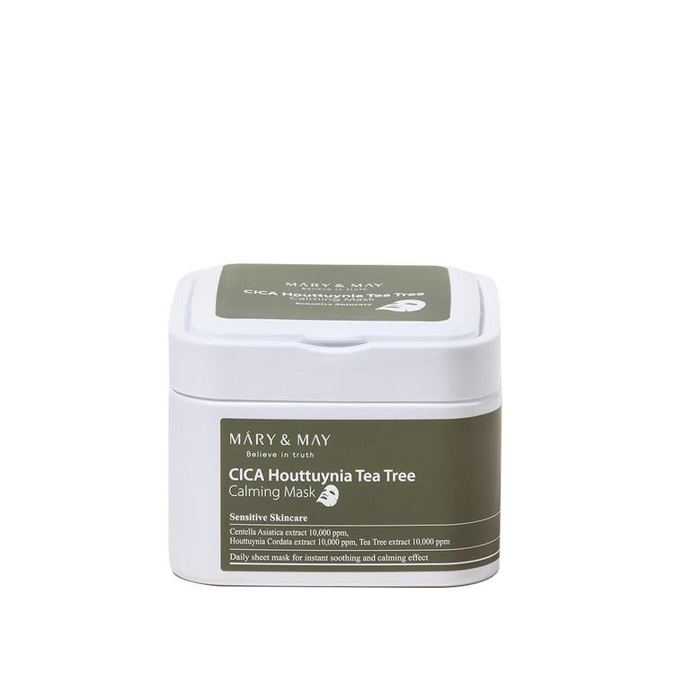 Cica Houttuynia cordata Tea Tree Calming Mask Pack - 30 sheets | Mary&May