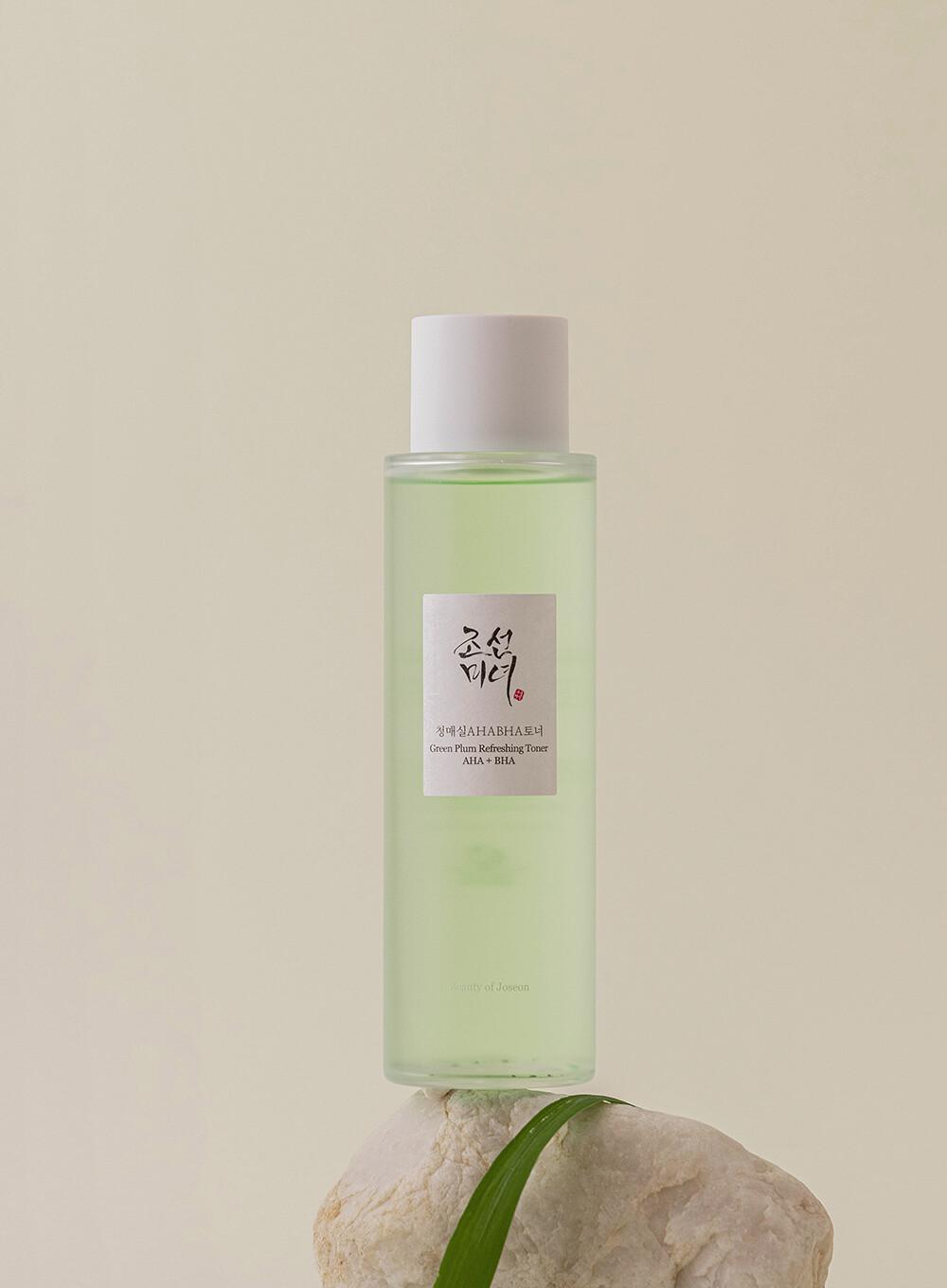 Revitalising Green Plum Essence Toner: AHA + BHA (150ml) | Beauty of Joseon