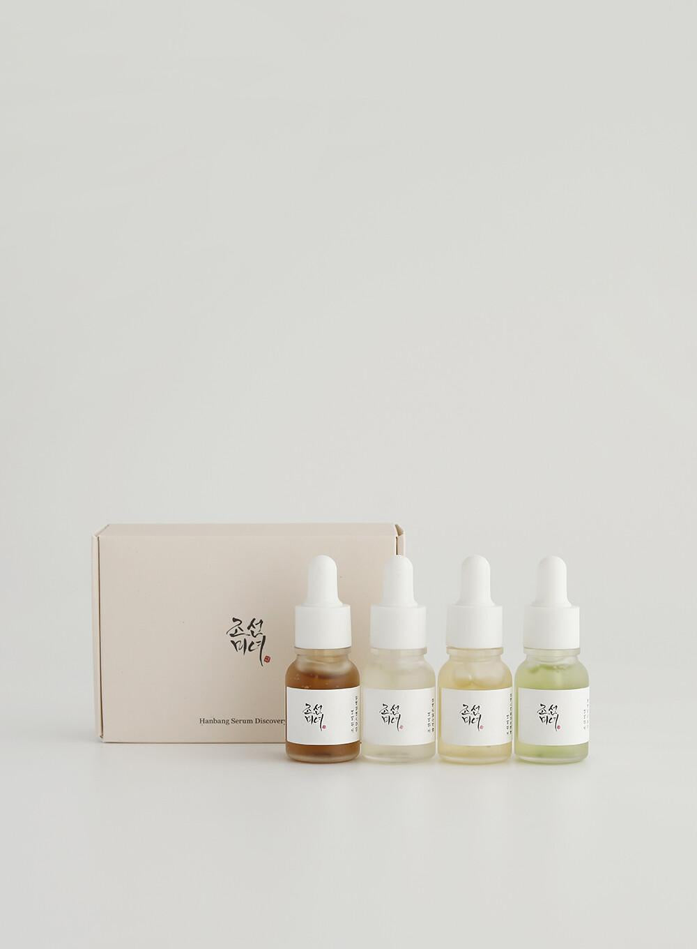 Prodotti essenziali per una pelle radiosa: kit di scoperta del siero Hanbang per tutti i tipi di pelle (10 ml x 4 pezzi) | Beauty of Joseon