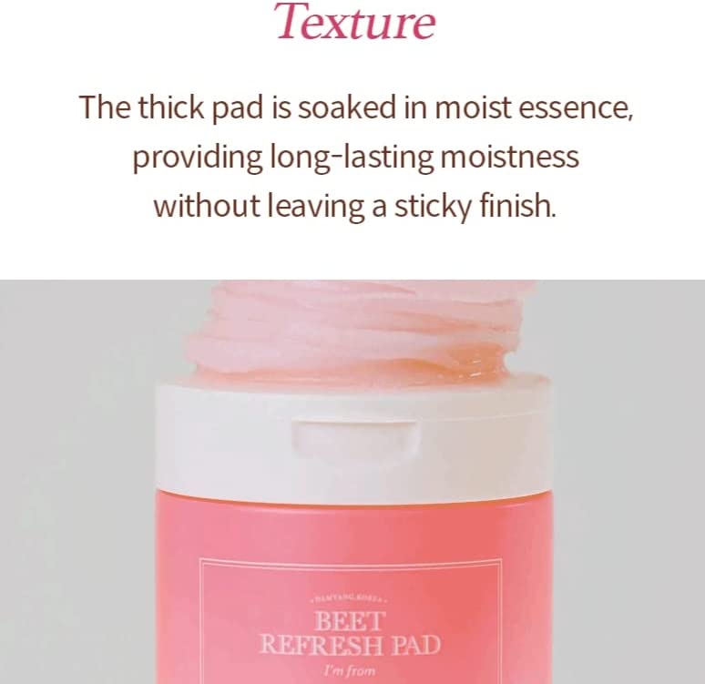 Revitalising Red Beet Refresh Pads (60pcs) | I'm From