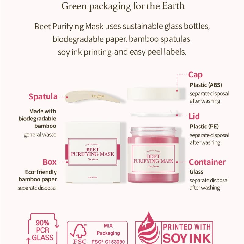 Beet Enzyme Purifying Mask for Radiant Complexion (110g) | I'm From