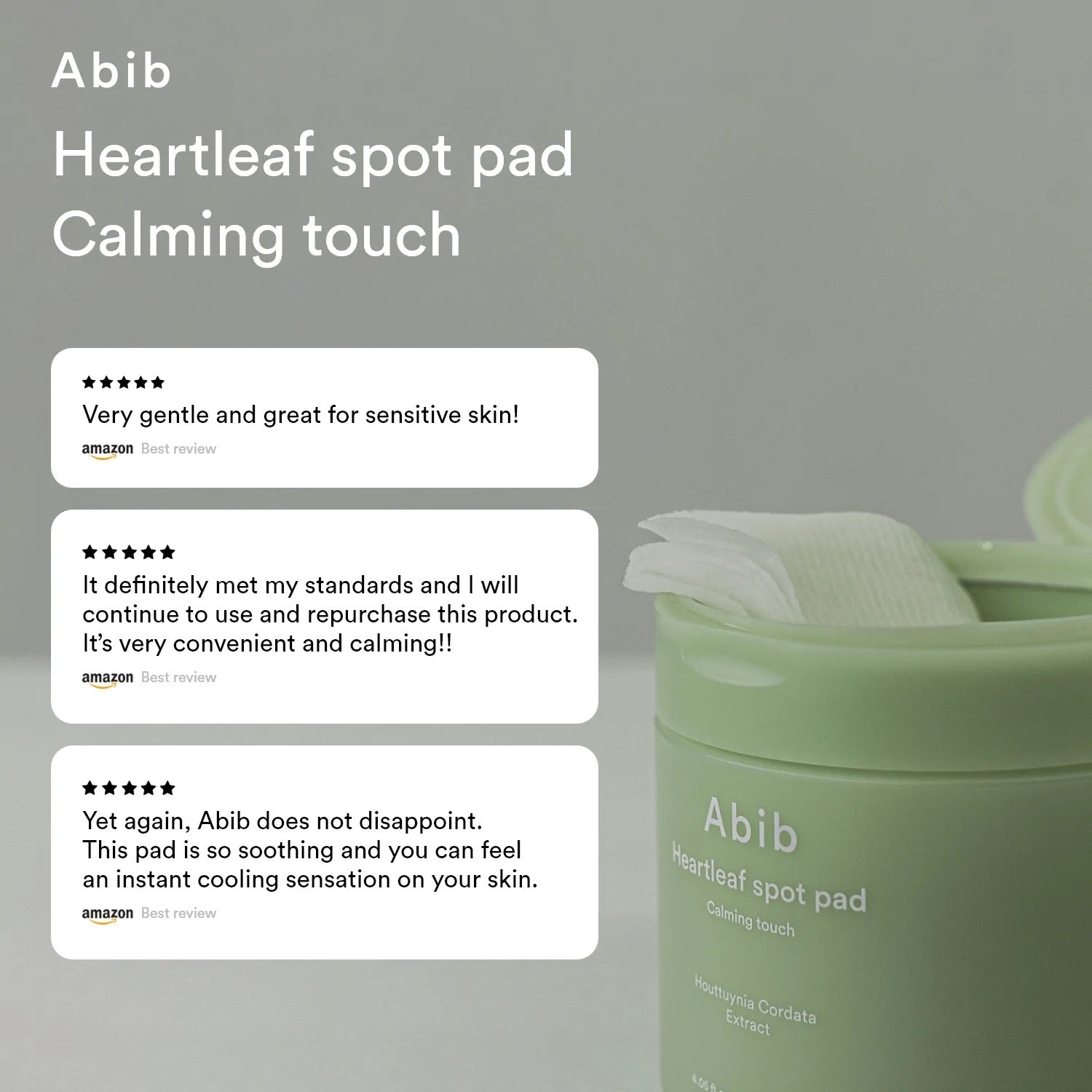 Heartleaf spot pad Calming touch - 150ml. 80 pads | Abib