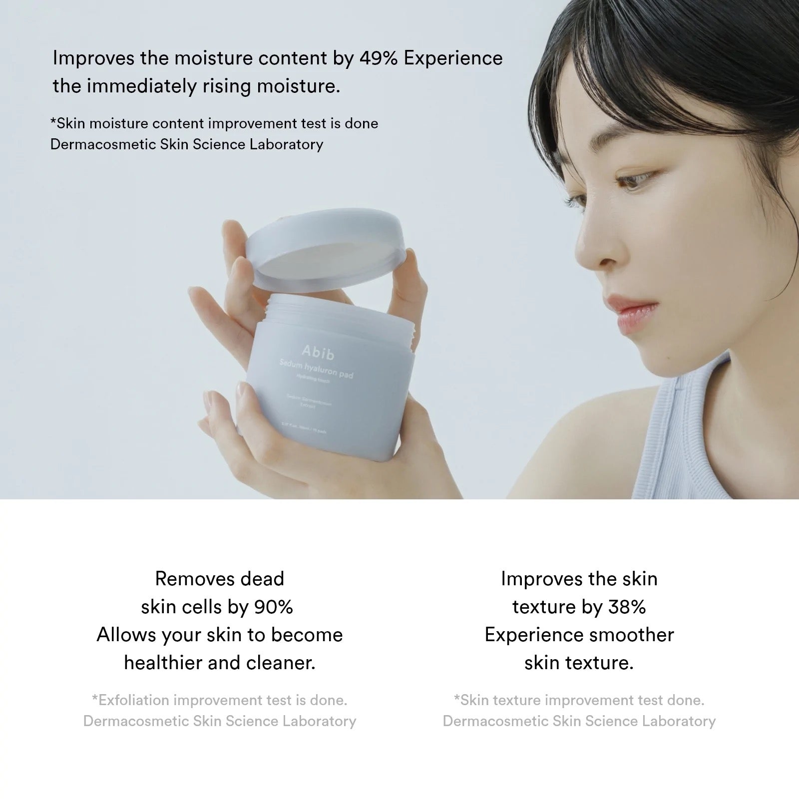 Sedum hyaluron pad Hydrating touch - 165ml. 75 pads | Abib