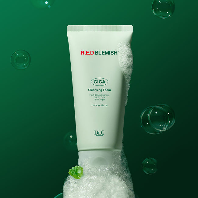 Indulge in Radiance: Red Blemish Cica Cleansing Foam (120ml) | Dr.G