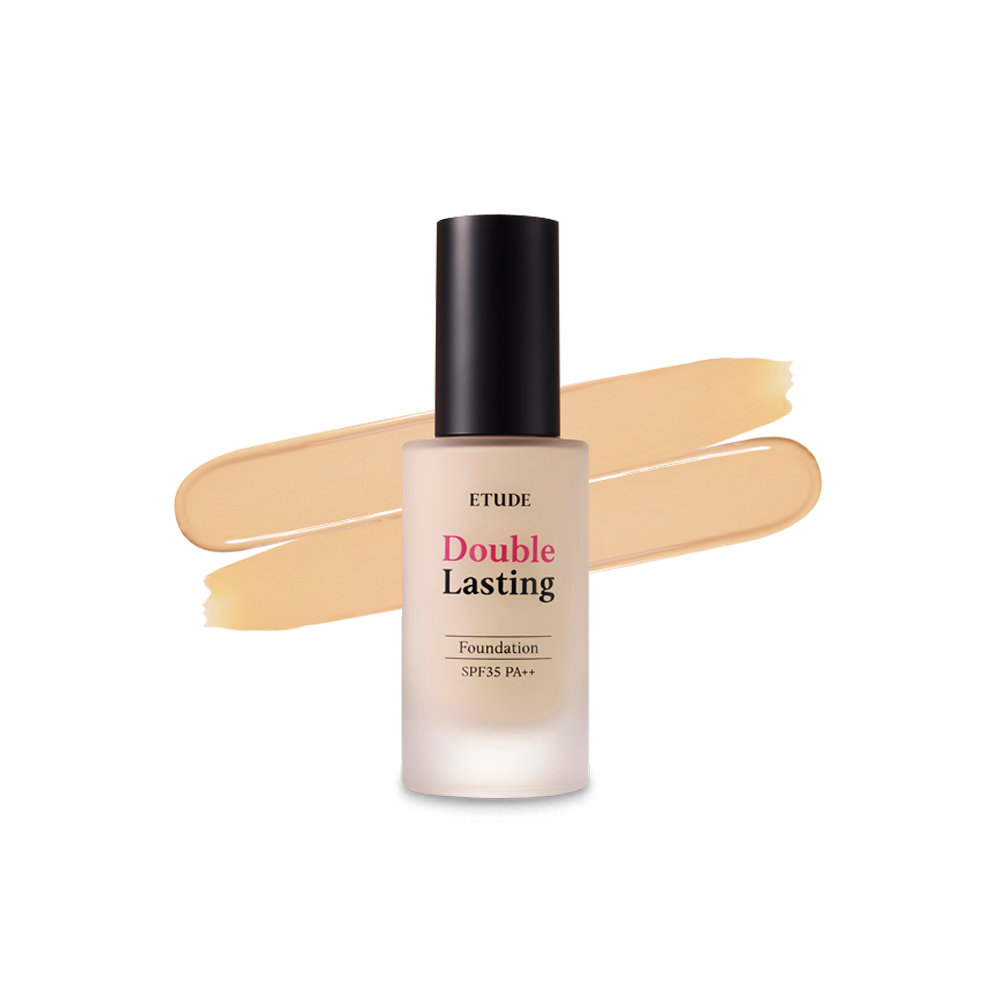Experience Flawless Radiance with Double Lasting Foundation No.23W1 Honey Sand (30g) | Etude House