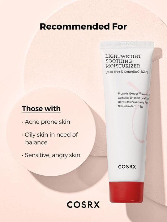 Gentle Radiance: Lightweight Soothing Moisturizer for Acne-Prone Skin (80ml) | COSRX