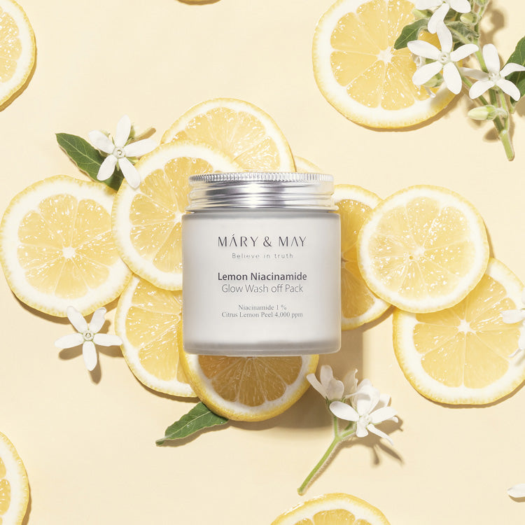 Lemon Niacinamide Glow Wash Off Pack 125g | Mary&May