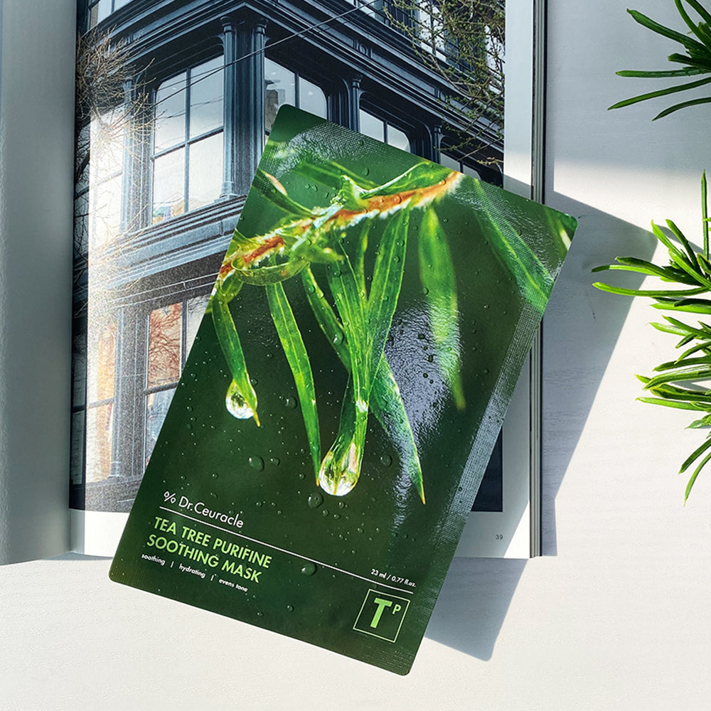 Discover the Dr. Ceuracle Tea Tree Purifine Soothing Mask, a South Korean masterpiece crafted for sensitive skin, blending nature's finest ingredients for transformative luxury.