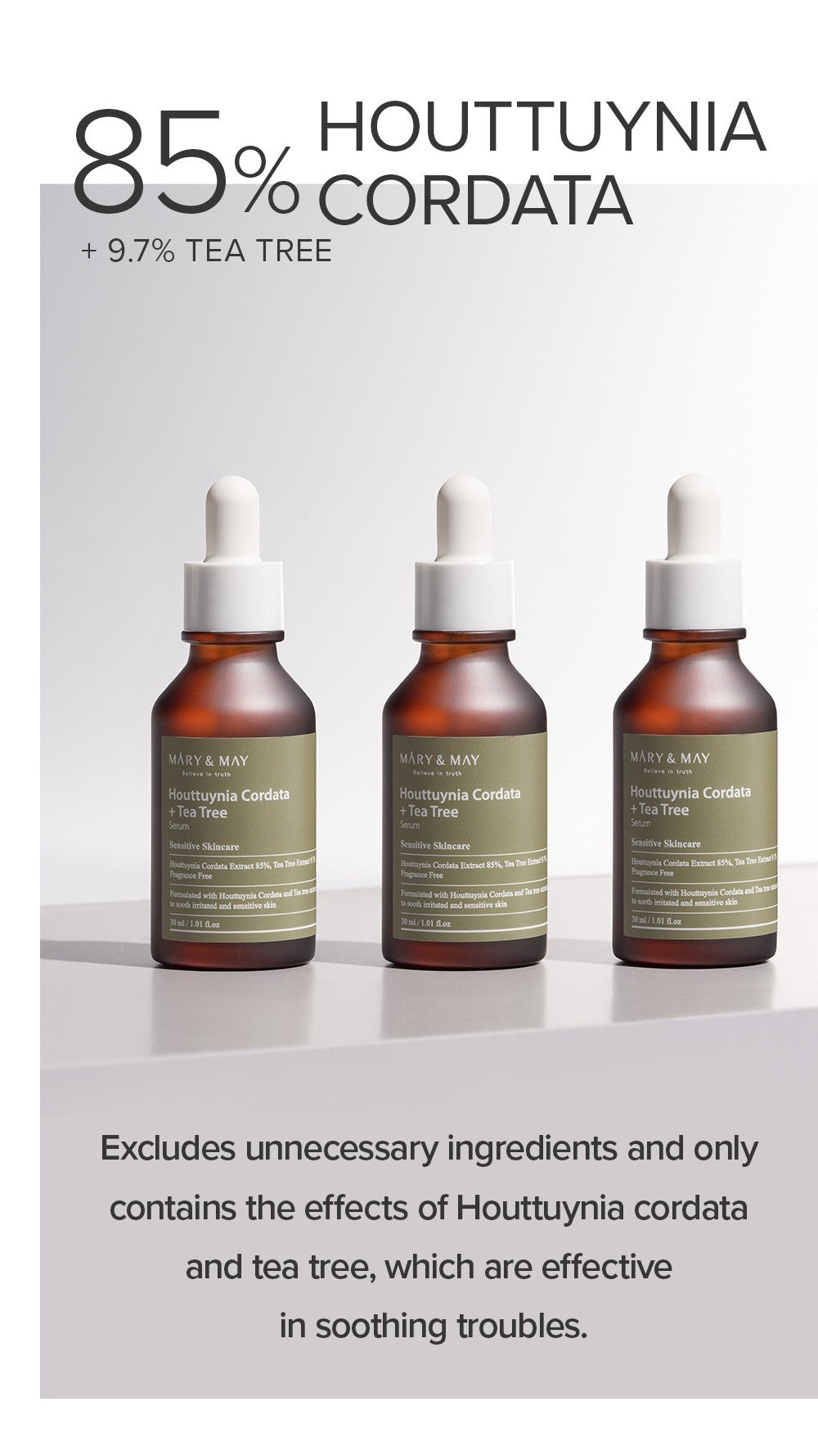 Houttuynia Cordata +Tea Tree Serum - 30ml | Mary&May