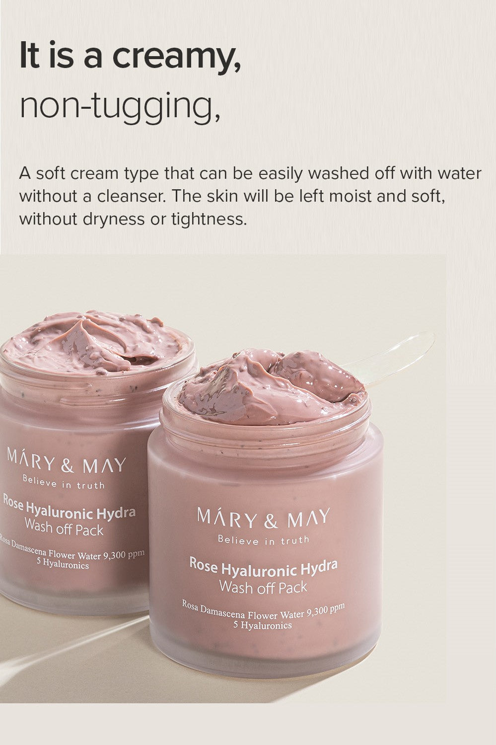 Rose Hyaluronic Hydra Wash Off Pack 125g | Mary&May
