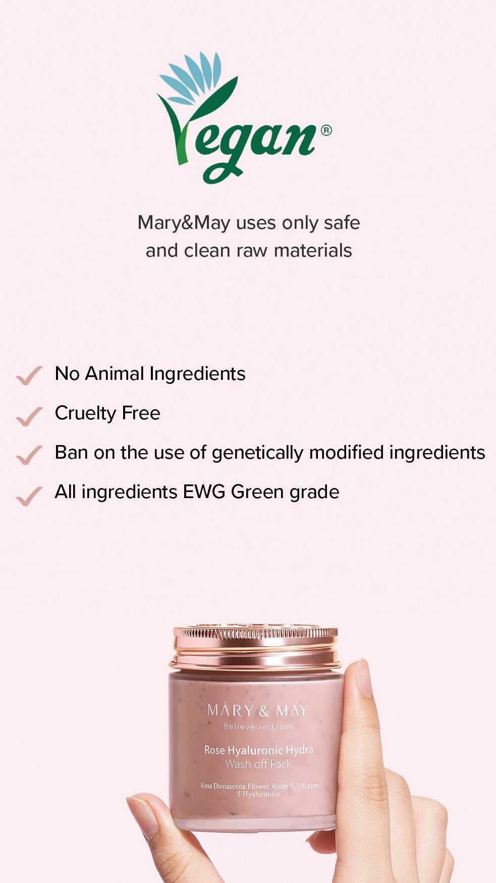 Rose Hyaluronic Hydra Wash Off Pack 125g | Mary&May