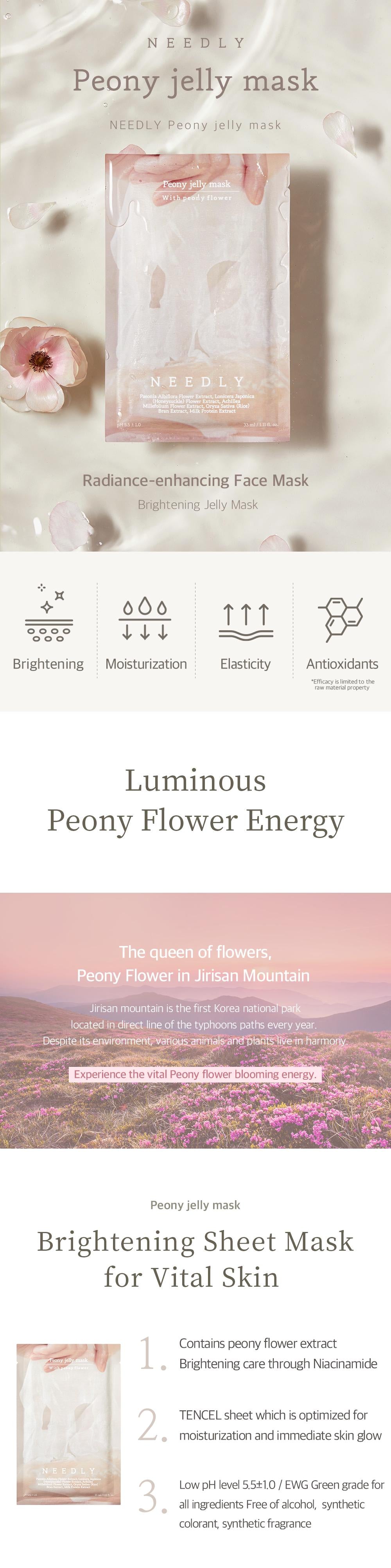 Peony Jelly Mask 10 sheets | NEEDLY