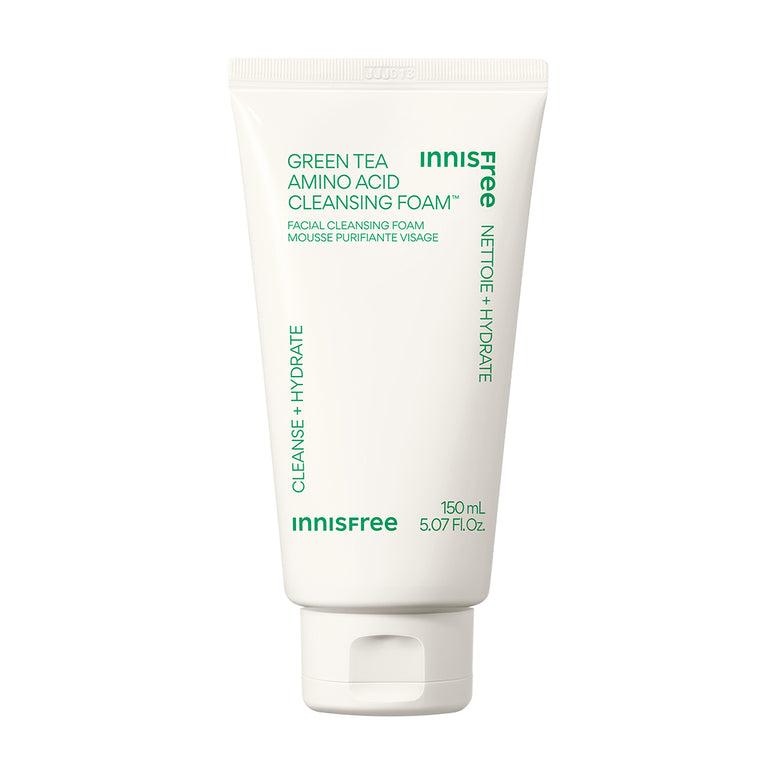 Mousse nettoyante revitalisante aux acides aminés et au thé vert (150 ml) | innisfree
