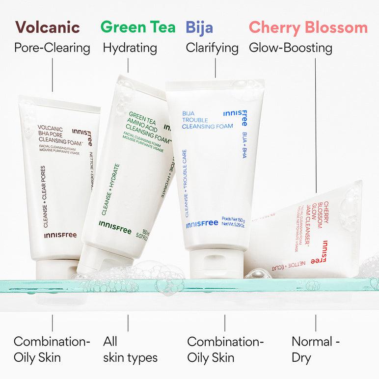 Revitalising Green Tea Amino Acid Cleansing Foam (150ml) | innisfree