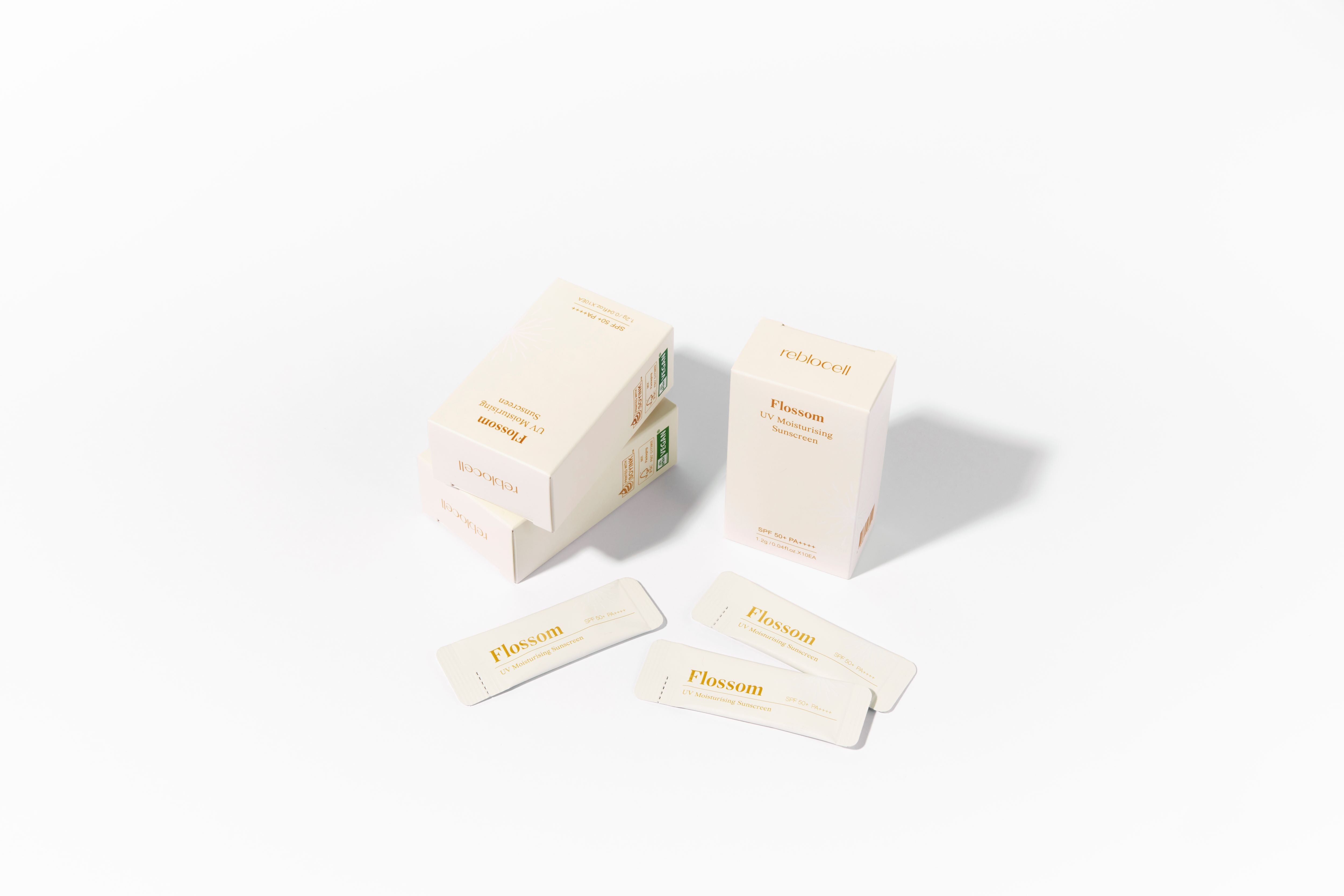 Flossom UV Moisturising Sunscreen Pocket - 10ea / box | Reblocell