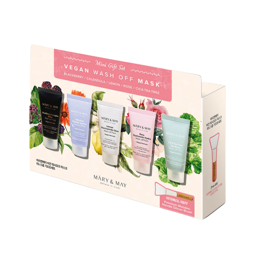 Vegan Wash Off Mask Mini Gift Set (30g x5) | Mary&May