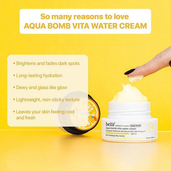 Aqua Bomb Vita Vitamin Water Cream: Elisir di idratazione definitiva per una pelle radiosa (50 ml) | belif