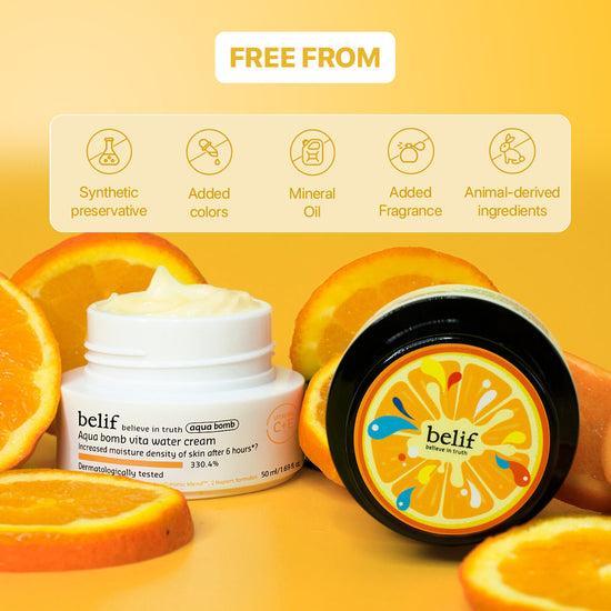 Aqua Bomb Vita Vitamin Water Cream: Elisir di idratazione definitiva per una pelle radiosa (50 ml) | belif