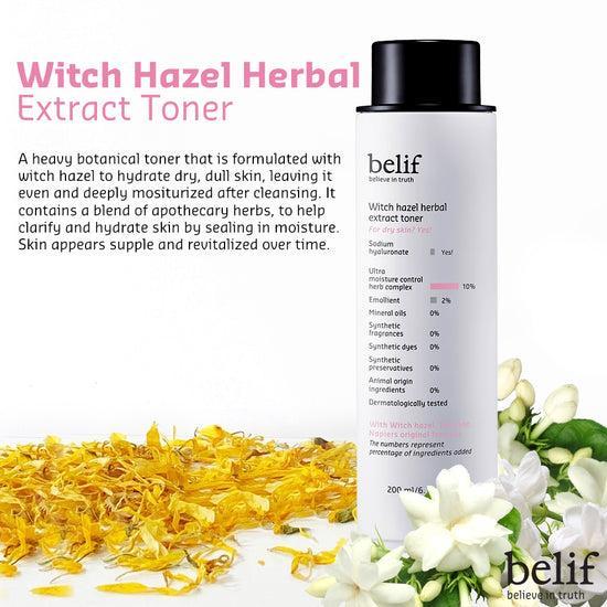 Tonique revitalisant à l'extrait d'hamamélis pour une hydratation luxueuse (200 ml) | belif