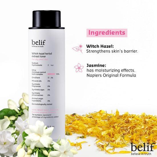 Tonique revitalisant à l'extrait d'hamamélis pour une hydratation luxueuse (200 ml) | belif