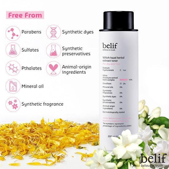Tonique revitalisant à l'extrait d'hamamélis pour une hydratation luxueuse (200 ml) | belif