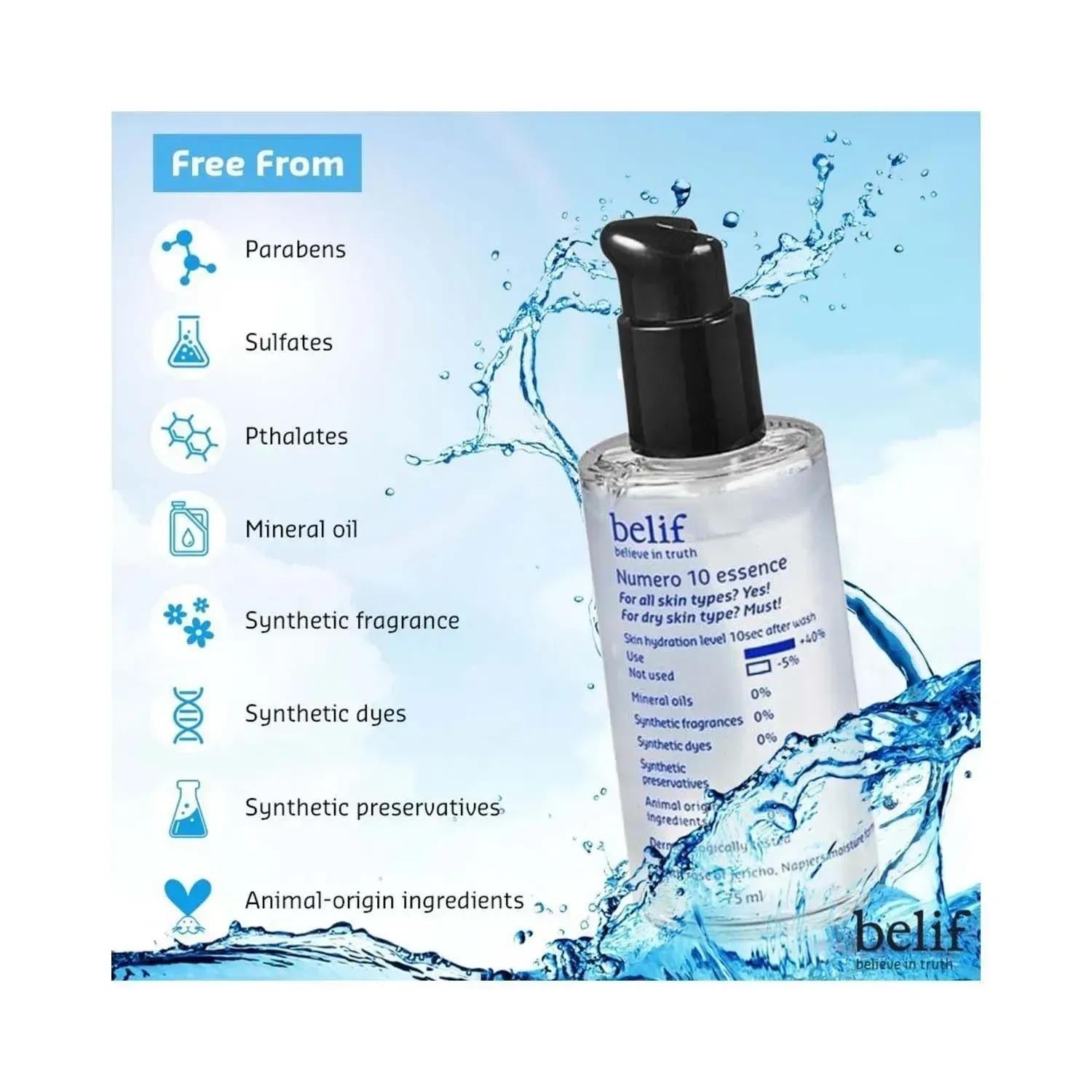 Numero 10 Essence: The Ultimate Hydration Elixir for Timeless Beauty 75ml | belif