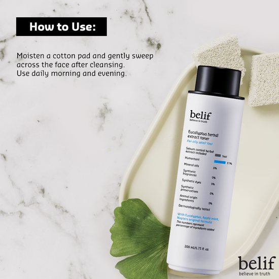Eucalyptus & Apple Mint Rejuvenating Herbal Toner (200ml) | belif