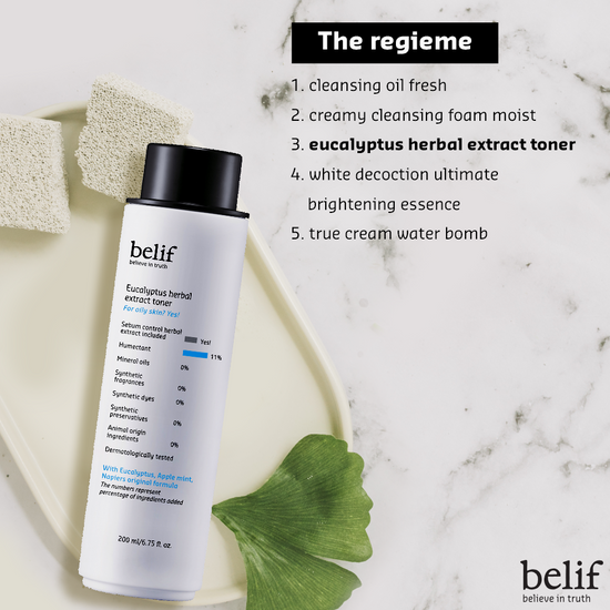 Eucalyptus & Apple Mint Rejuvenating Herbal Toner (200ml) | belif