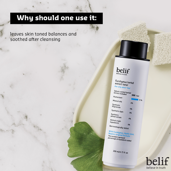 Eucalyptus & Apple Mint Rejuvenating Herbal Toner (200ml) | belif