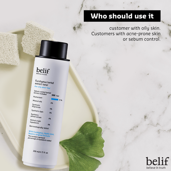 Eucalyptus & Apple Mint Rejuvenating Herbal Toner (200ml) | belif