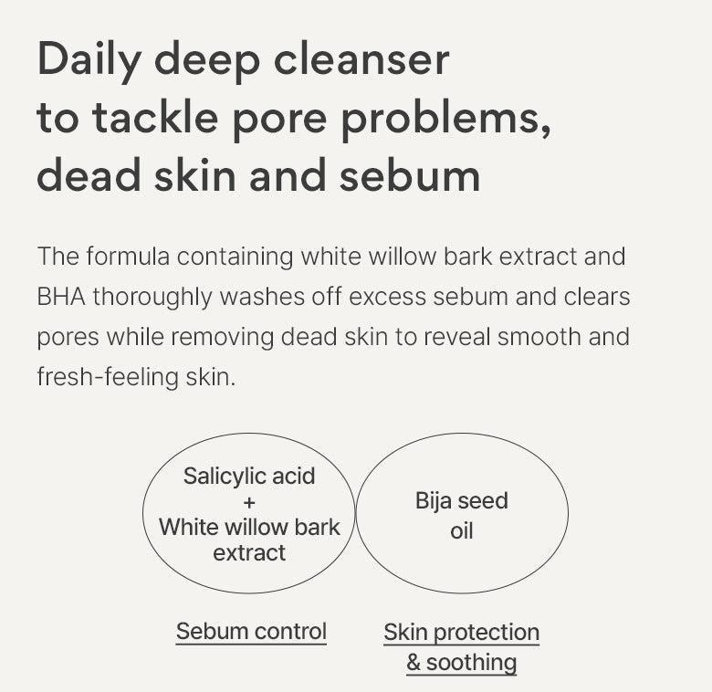 Mousse nettoyante Bija Trouble : nettoyant revitalisant pour peaux à problèmes (150 g) | innisfree