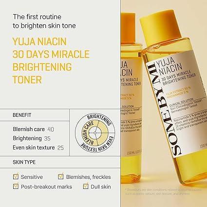Yuja Niacin 30 Days Miracle Brightening Toner 150ml | SOME BY MI