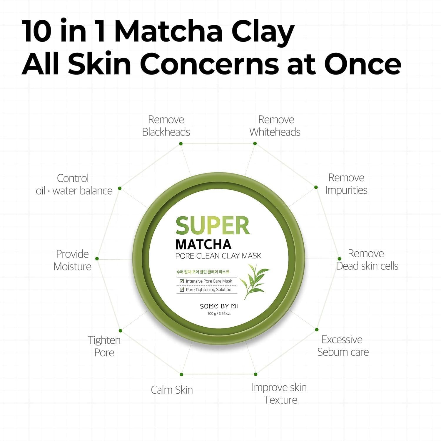 Super Matcha Pore Clean Clay Mask 100g | SOME BY MI