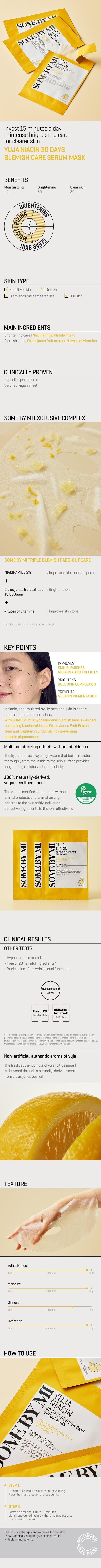 Yuja Niacin 30 Days Care Serum Mask X 10ea | SOME BY MI