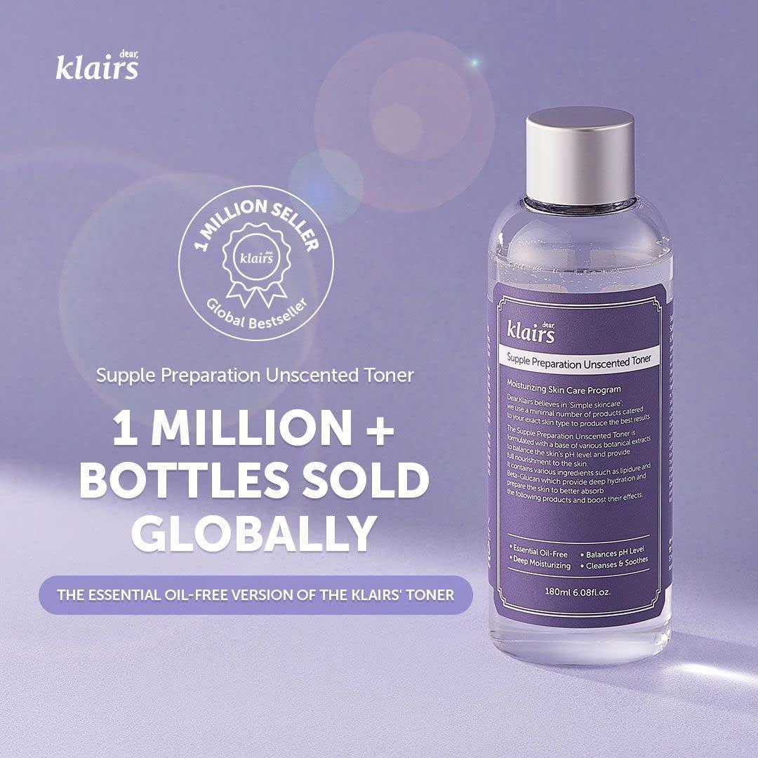Revitalising Unscented Toner for All Skin Types (180ml) | Klairs