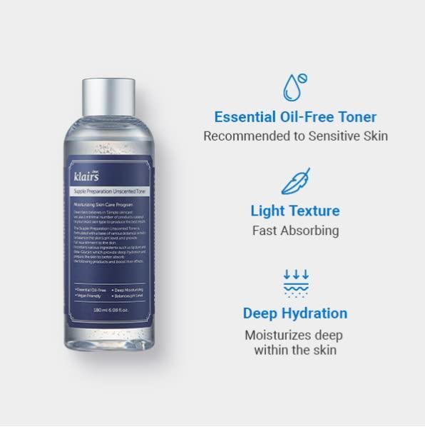 Revitalising Unscented Toner for All Skin Types (180ml) | Klairs