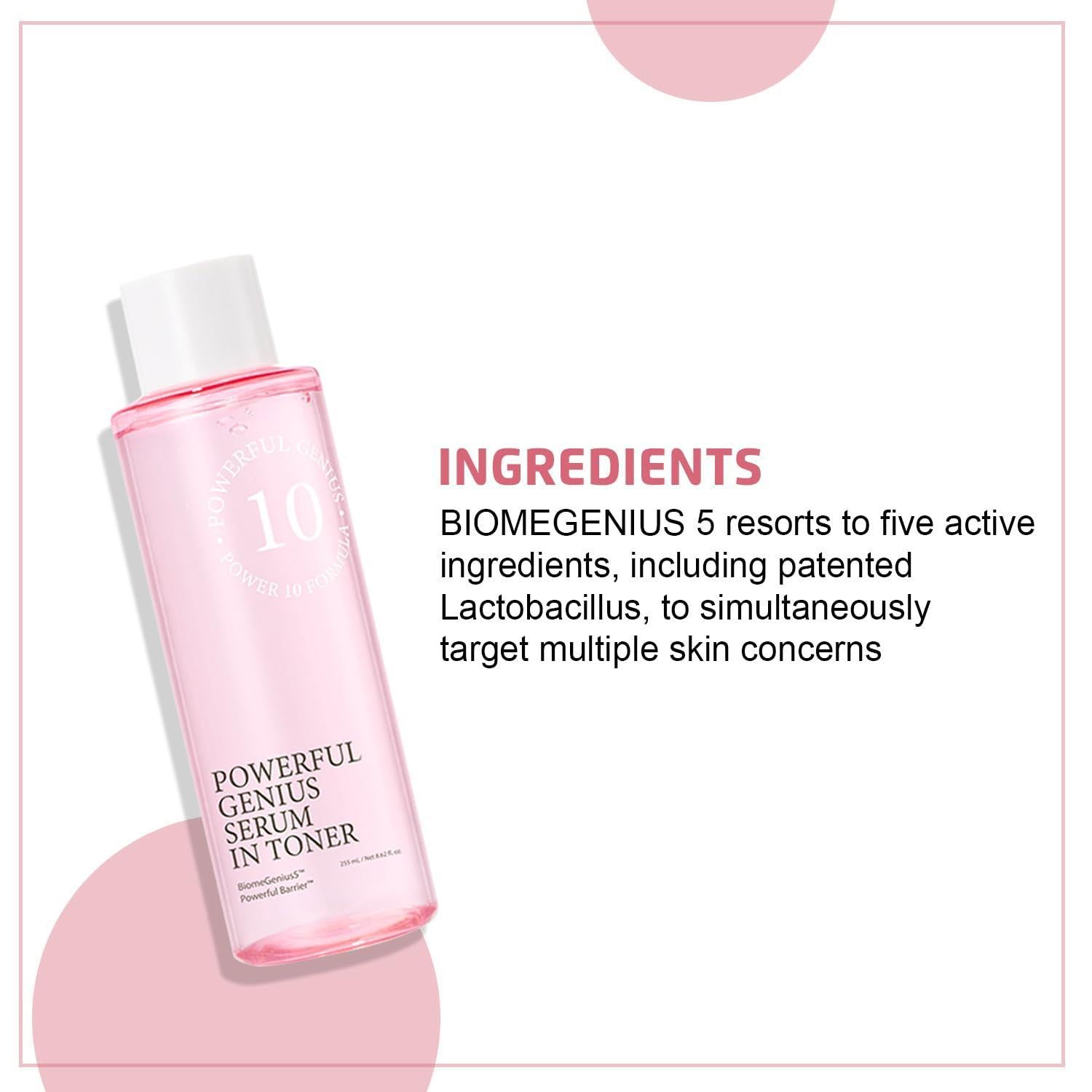 Experience the Essence of Hydration: Power 10 Formula Powerful Genius Serum In Toner (255ml) | It'S SKIN