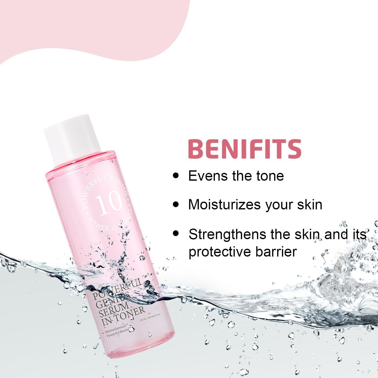 Experience the Essence of Hydration: Power 10 Formula Powerful Genius Serum In Toner (255ml) | It'S SKIN
