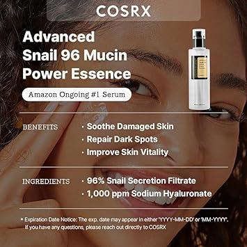 Radiance di lusso: Advanced Snail 96 Mucin Power Essence (100 ml) | COSRX